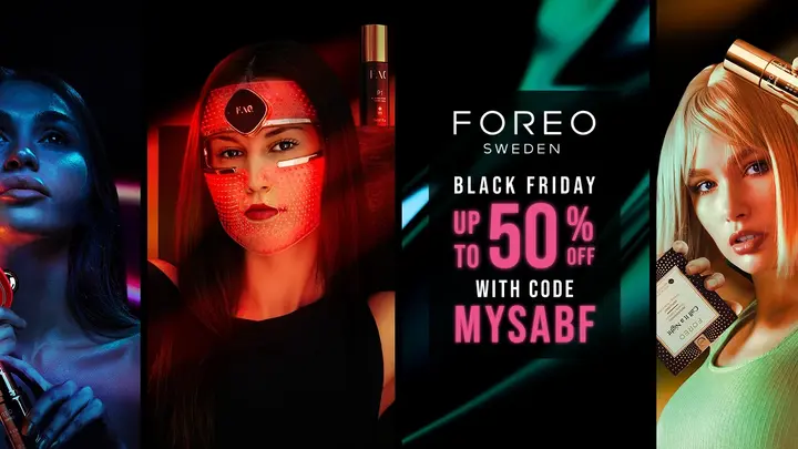 FOREO Black Friday Deals 2025 with up to 50% off